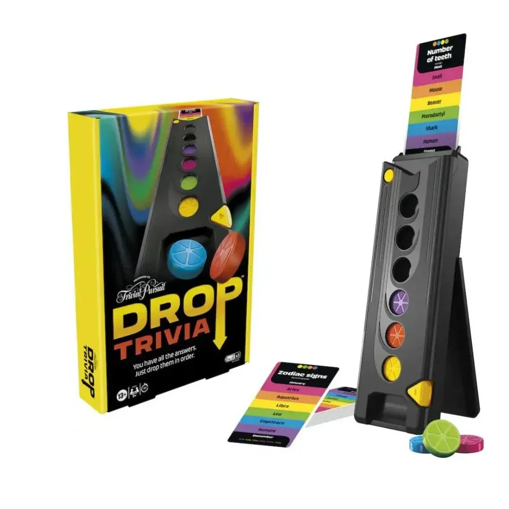 DISNEY Villainous Sugar and spite & TRIVIAL PURSUIT Drop Trivia Game